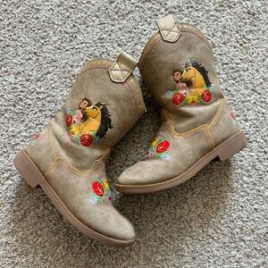 DREAMWORKS SPIRIT GIRLS SIZE 10 COWGIRL BOOTS SPIRIT HORSE